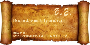 Buchsbaum Eleonóra névjegykártya