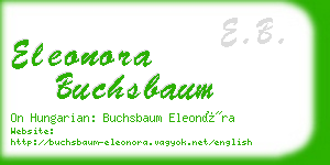 eleonora buchsbaum business card